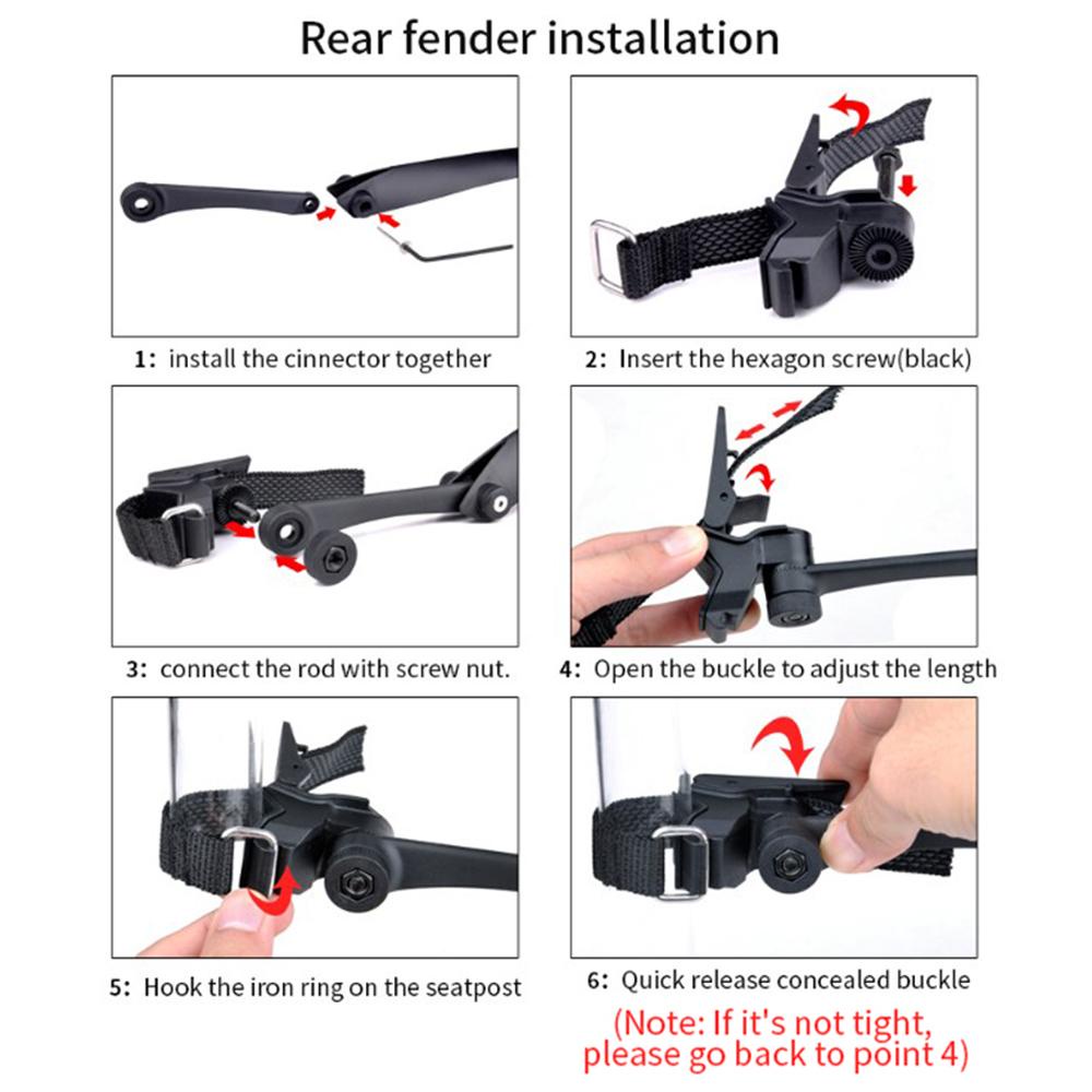 Tấm Chắn Bùn Trước Và Sau Bằng Nhựa ABS Tháo Gỡ Nhanh Cho Xe Đạp Leo Núi