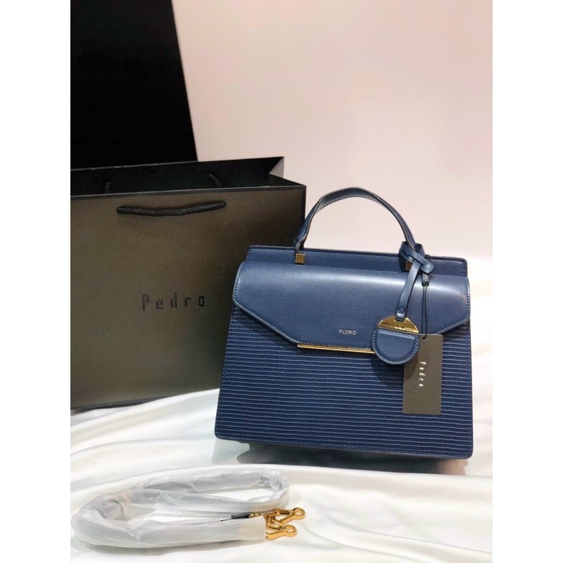 Túi Tay cầm PEDRO Lizard-Effect Structured Top Handle Bag