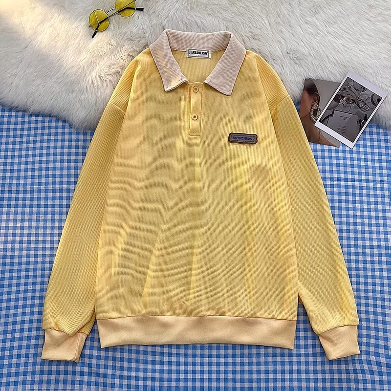 Áo Thun Polo Tay Dài Oversize Thời Trang Hàn Quốc Dành Cho Nam [M-3XL]