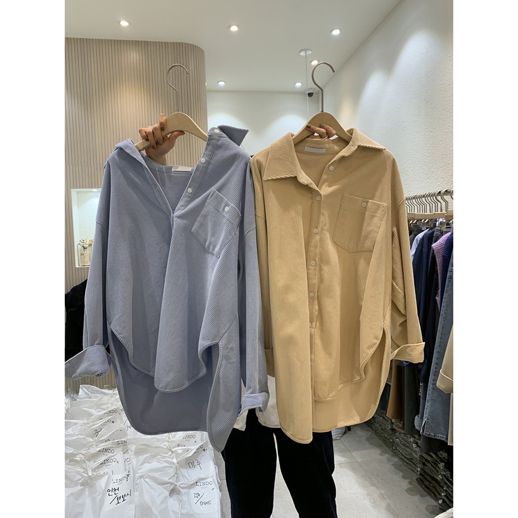 Áo sơ mi nữ style Hàn Quốc - áo sơ mi oversize (ảnh thật)