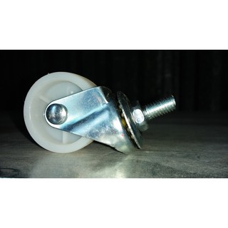 Bánh xe nhựa vít trắng 40mm quay