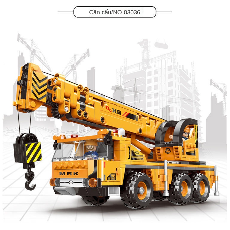 ✆Tương thích với LEGO Máy xúc cần cẩu lắp ráp khối xây dựng loạt đồ chơi trẻ em