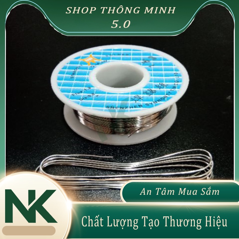 Thiếc Hàn SN63 0.8MM Đóng Gói Lẻ 1 métThiếc SN63 sợi 0.8mm chuyên dụng cho mạch điện