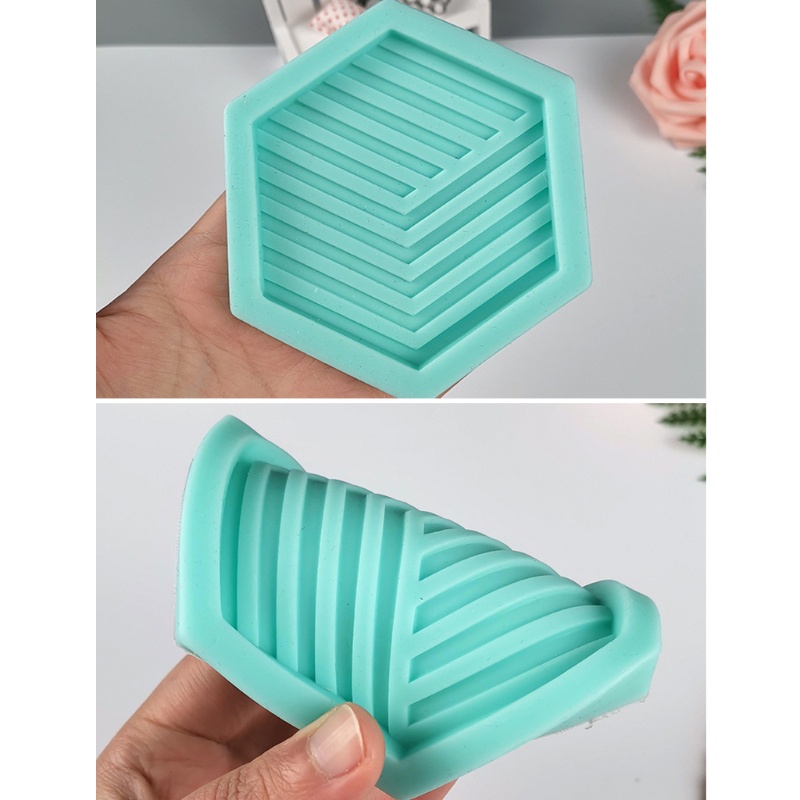 Khuôn Silicone Làm Khay Trà / Cà Phê / Đế Lót Ly Bằng Resin Độc Đáo Diy
