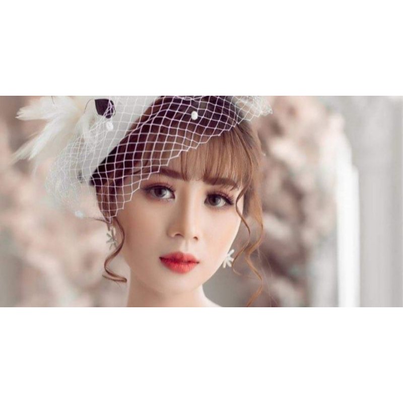 Mũ lưới cho cô dâu tặng kèm cài tóc
