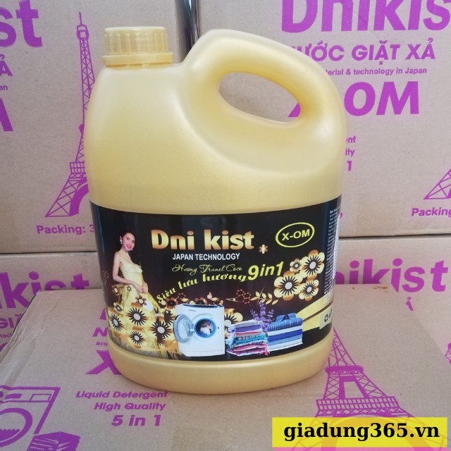 Nước giặt Xả Dni Kist can 3,6L HÀNG VIỆT NAM CHẤT LƯỢNG CAO, giữ quần áo thơm lâu, sạch bẩn