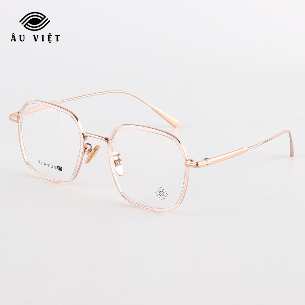 Gọng kính kim loại titanium Ch RS-88008 dáng vuông Full box