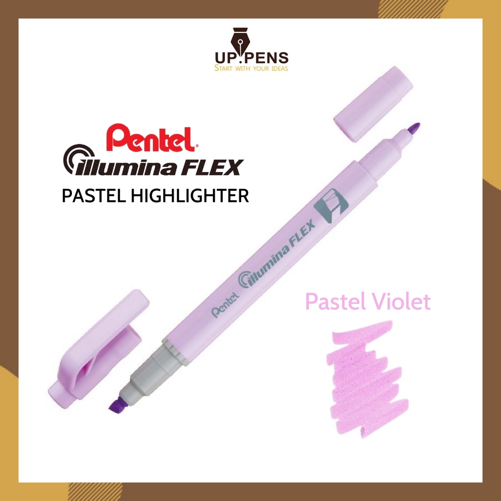 Bút dạ quang Pentel Illumina Flex Twin Tip Highlighter SLW11P - Bold/Five - Màu tím (Pastel Violet)
