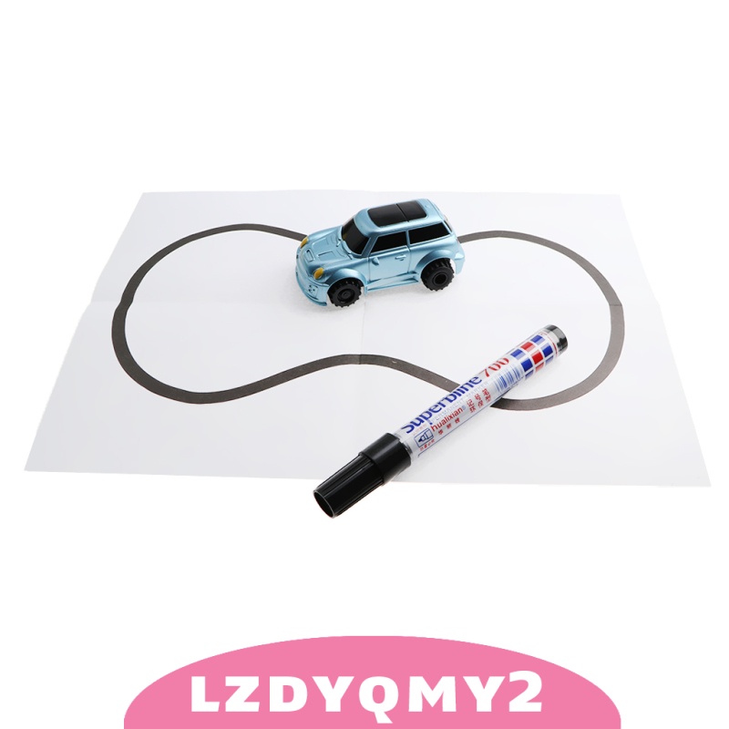 Xe đồ chơi chạy theo nét bút vẽ màu đen độc đáo dành cho bé