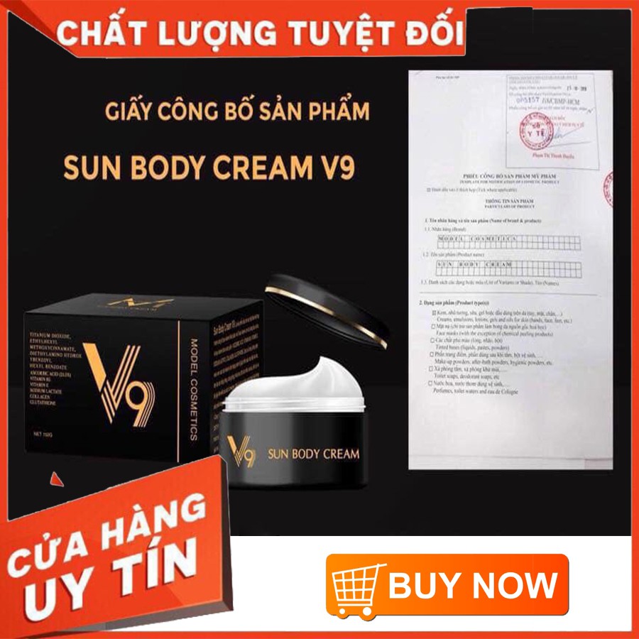 XẢ HÀNG [chính hãng] KEM BODY V9 DƯỠNG TRẮNG BODY