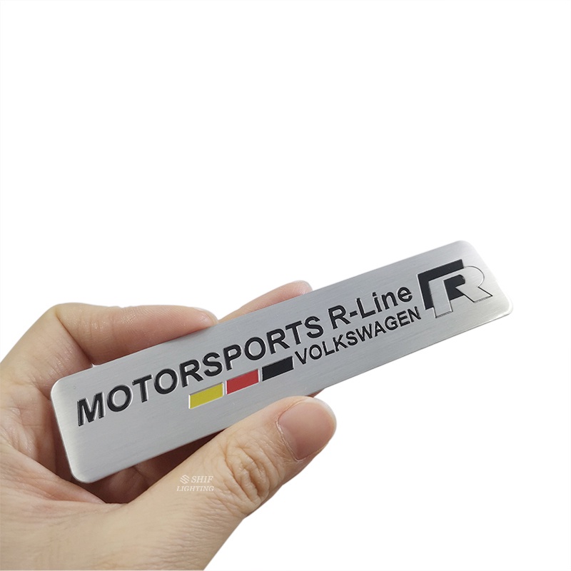 1 x Miếng Dán Logo R-line Bằng Nhôm Thay Thế Cho Xe Hơi VW Volkswagen