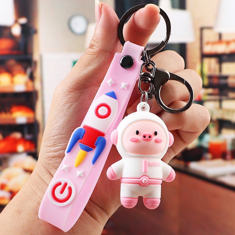 Móc Khóa Phi Hành Gia Thỏ Mặt Nạ Gấu Bear Sky Hot Trend Phụ Kiện Túi Xách Dobi M4