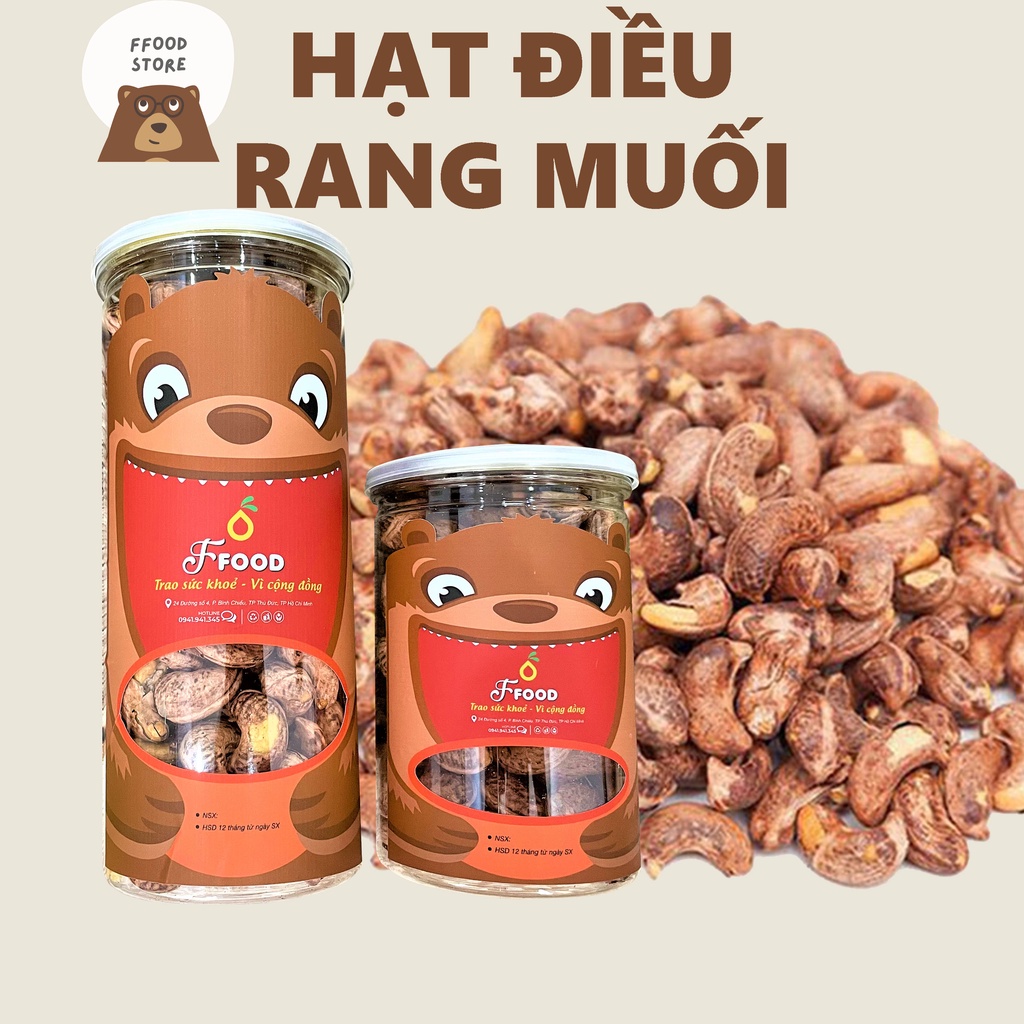 Hạt điều rang muối Bình Phước FFOOD vỏ lụa