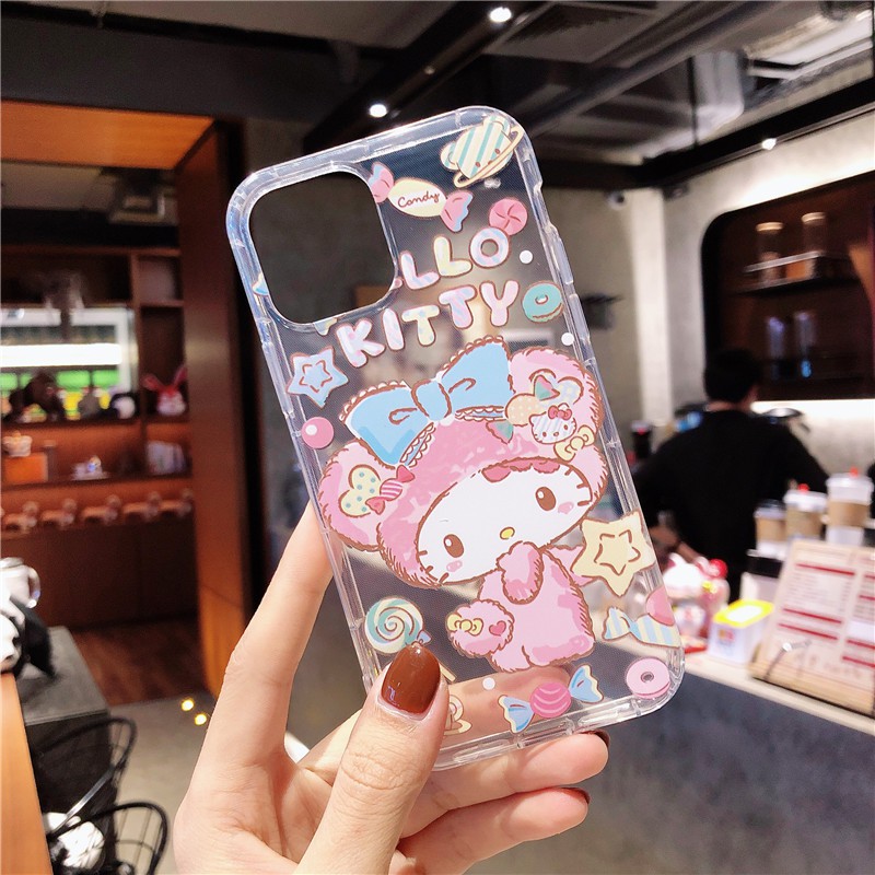 Ốp điện thoại mềm họa tiết Hello Kitty cho iPhone 12 Pro Max 7 8 Plus Se 2020 11 Pro Max X Xr Xs Max 8Plus 7Plus