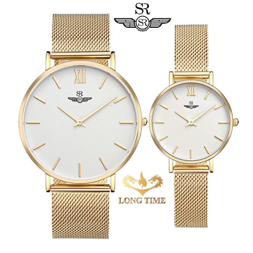 Đồng hồ nam nữ SR WATCH Classic SG1085.1402 & SL1085.1402 mặt kính Sapphire chống nước chống chầy bảo hành 12 tháng