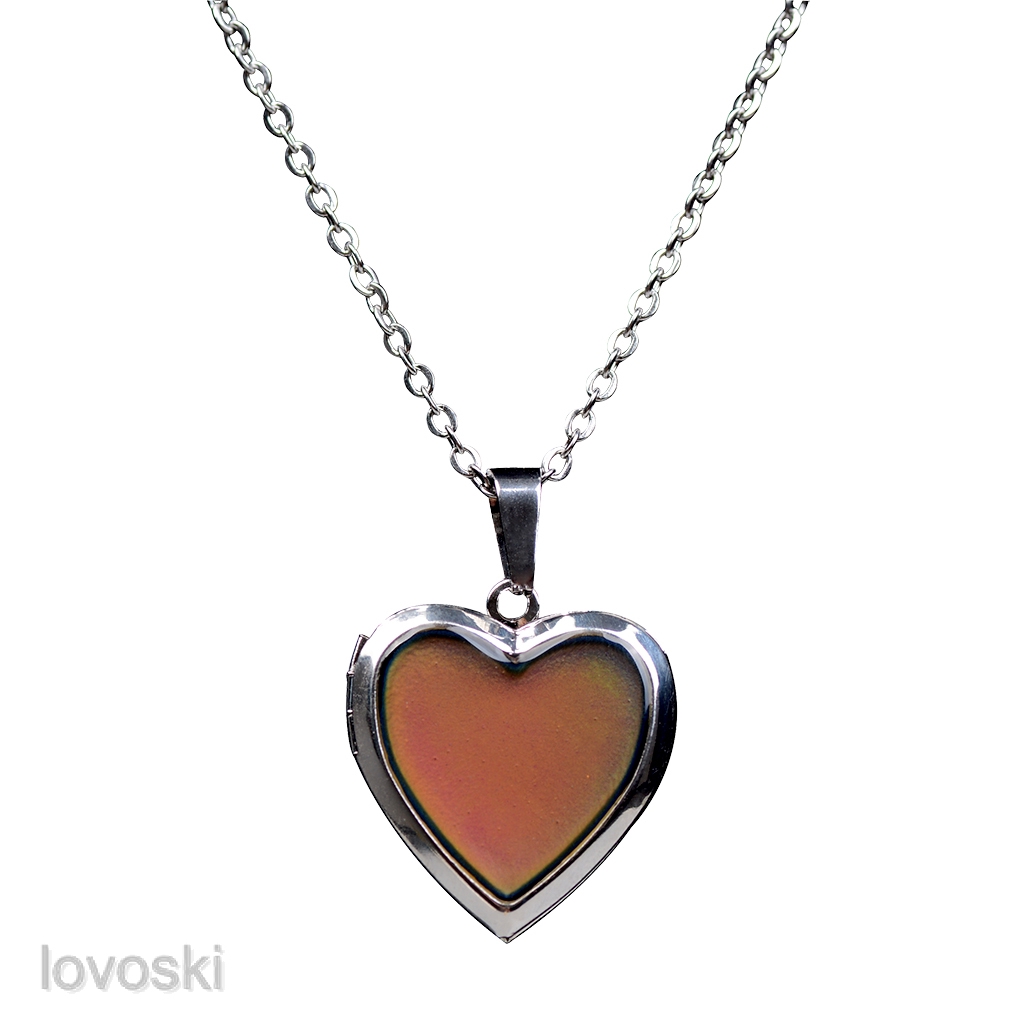 Dây chuyền mặt khung trái tim thay đổi màu được làm từ thép không gỉ