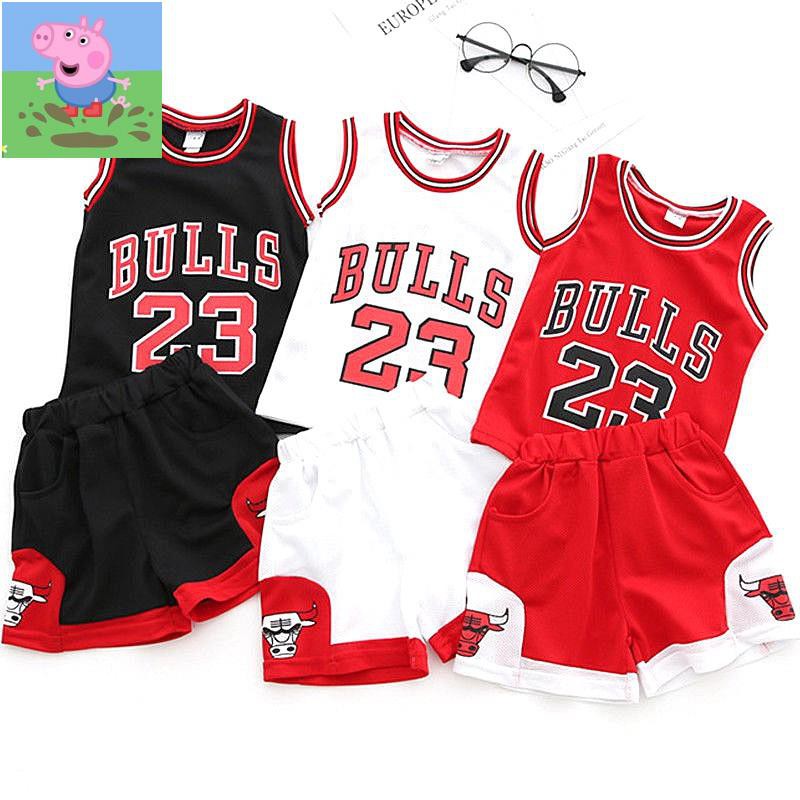 Bộ Quần Áo Bóng Rổ Nba Chicago Bulls No.23 Năng Động Thời Trang Cho Bé