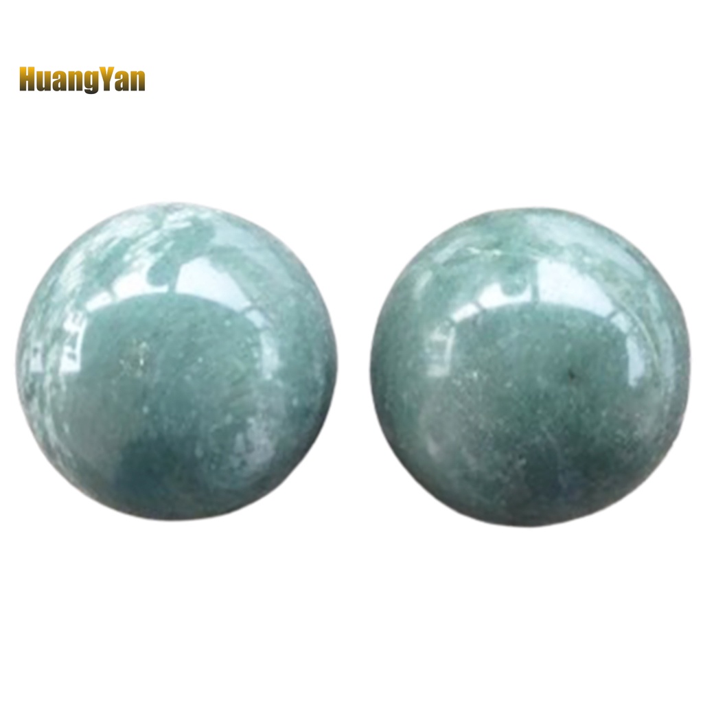 Bộ 2 Bóng Đá Ngọc Bích Xanh Lục Tự Nhiên Giảm Căng Thẳng Dùng Tập Thể Dục Ngón Tay