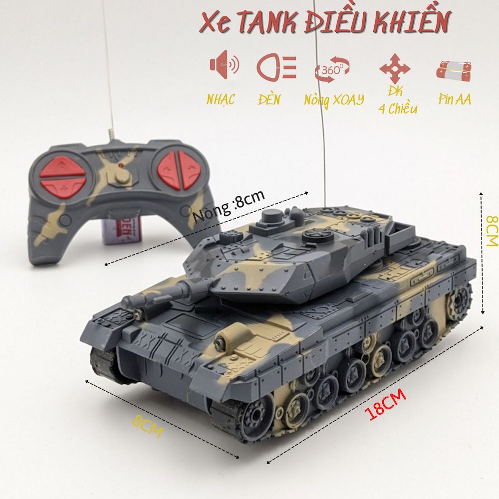 Xe tăng quân đội điều khiển từ xa nhiều chức năng