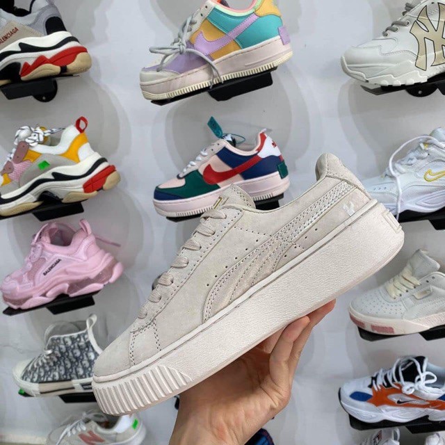 (Video cận cảnh) Giày thể thao sneaker đế bánh nỉ da nỉ