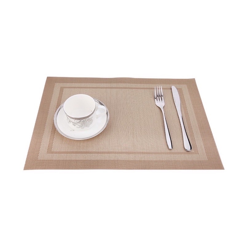 Miếng tấm trải lót bàn ăn cách nhiệt PVC cạnh viền cao cấp