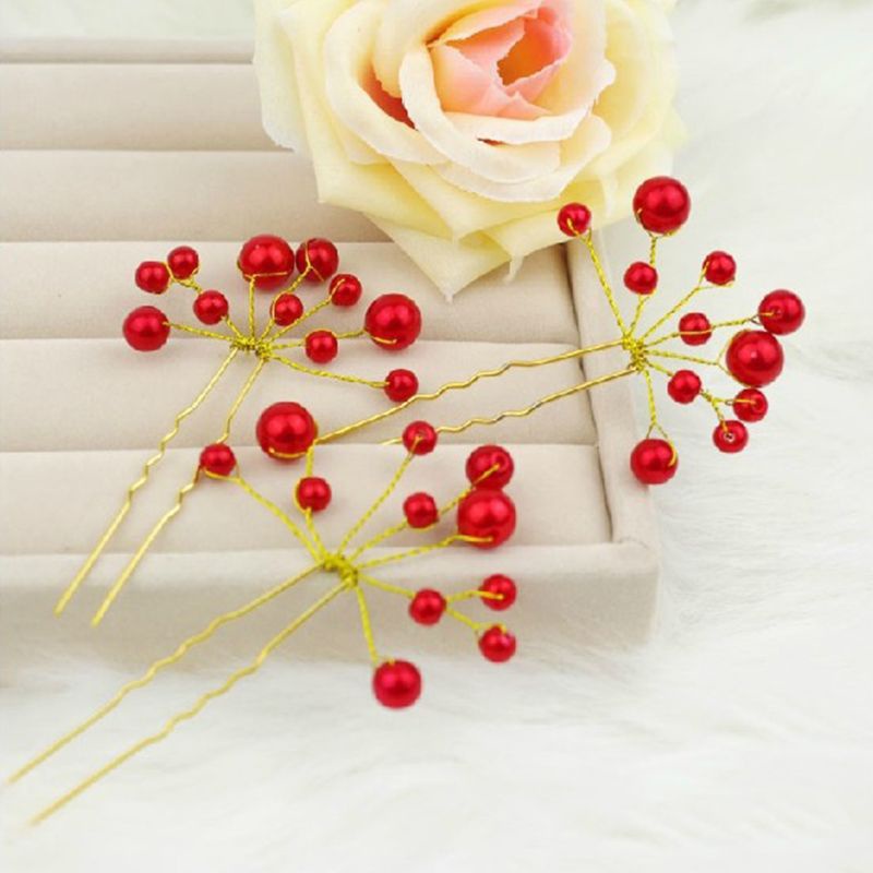 Xixi Trâm Cài Tóc Kim Loại Hình Hoa Đính Ngọc Trai Giả Xinh Xắn Cho Nữ