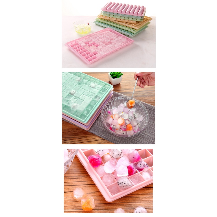 Khay Làm Đá, Thạch Rau Câu 60/96 Viên Hình Kim Cương Nhỏ Từ Nhựa Pvc Cao Cấp Bền Đẹp