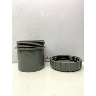 Bít xả ren ngoài/Male threaded clean out phi 140 nhựa PVC Bình Minh_BXRN140