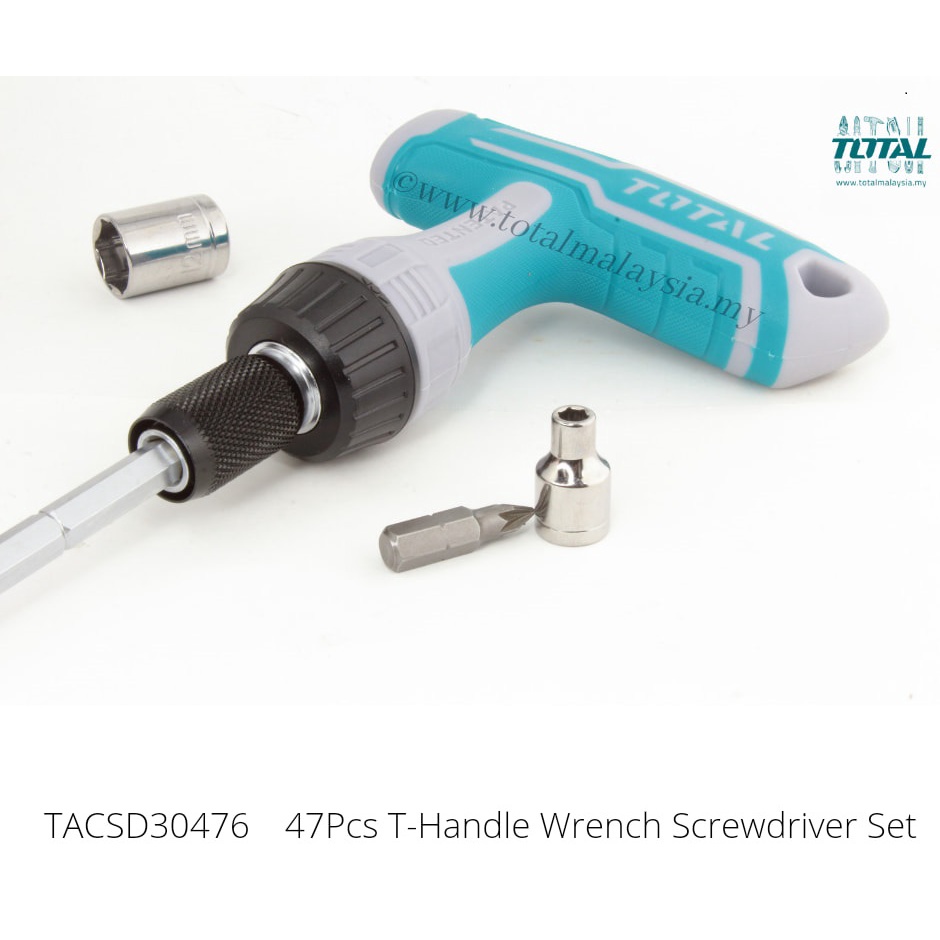 Total TACSD30476 Bộ tua vít tay cầm chữ T 47 chi tiết