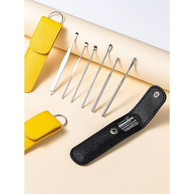 Set 6 Dụng Cụ Chuyên Dụng Cho Vệ Sinh Tai Bằng Thép Không Gỉ