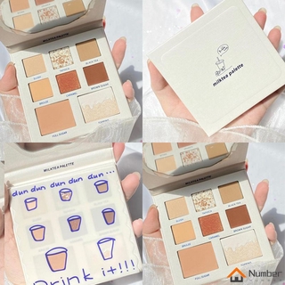 [Hàng mới về] Phấn mắt DIKALU 8 màu trà sữa ánh sequin lấp lánh sáng bóng thích hợp cho người mới bắt đầu