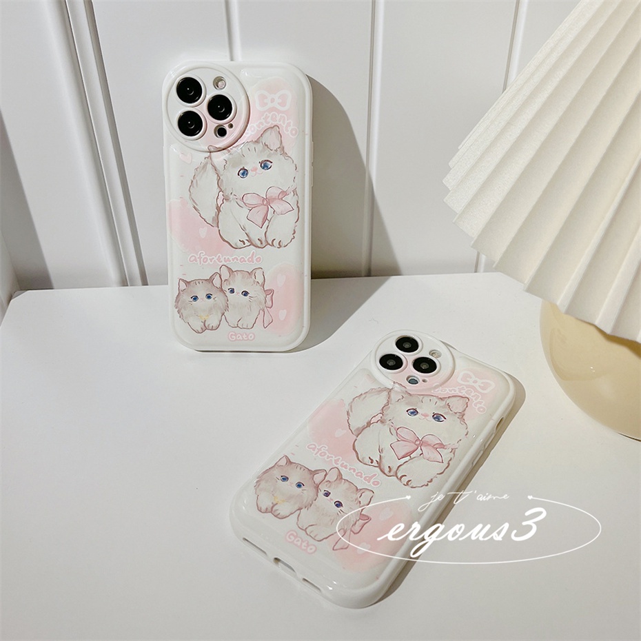 Ốp Điện Thoại Mềm Họa Tiết Mèo Hoạt Hình Bảo Vệ Máy Ảnh Cho iPhone 14 13 12 11 Pro Max SE2020 X XR Xs Max 7 8 Plus