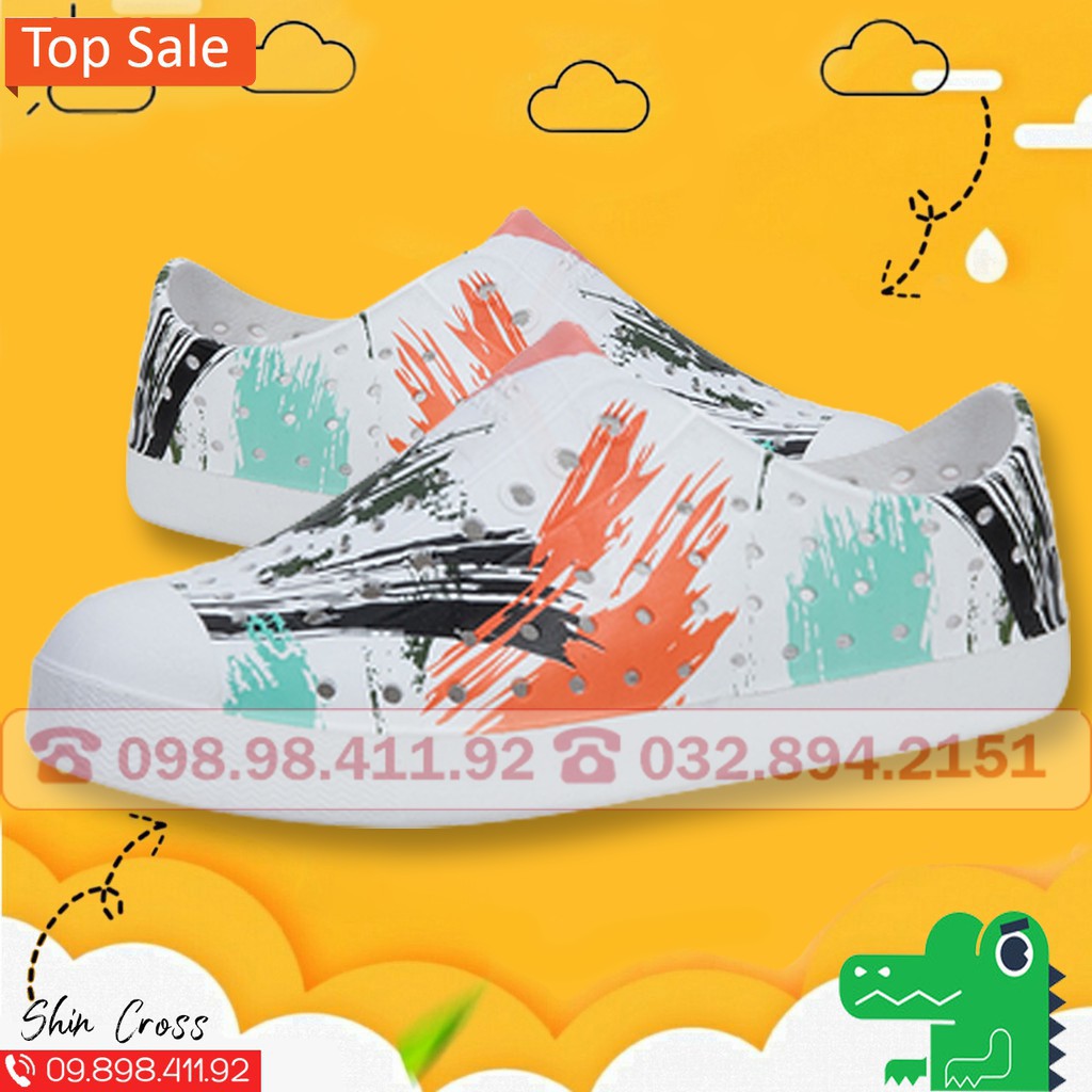 giá sốc giày nativeFREESHIPgiày native họa tiết vệt sơn relax SHINNATIVE19 tặng thêm 2 sticker native