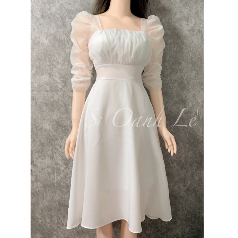 Đầm tiểu thư tay voan D132