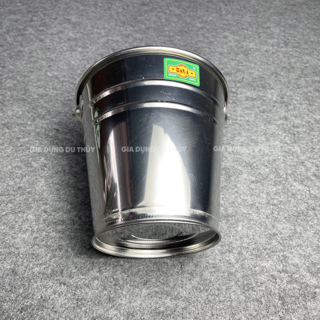 Xô đá inox nhiều size đựng thực phẩm thương hiệu Hala