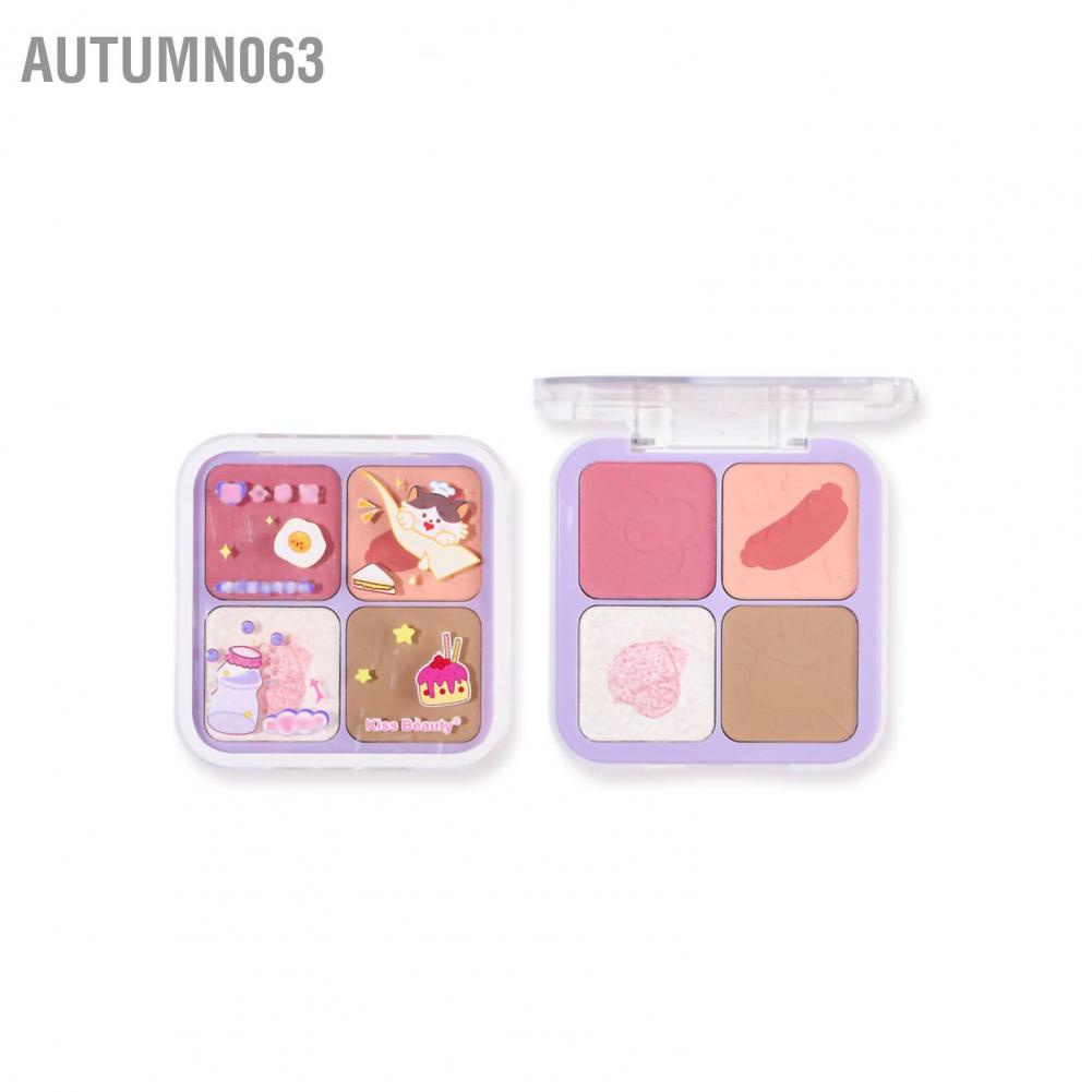 Autumn063 Phấn má hồng Highlighter Powder All in One Shine Color Palette Trang điểm cho học sinh