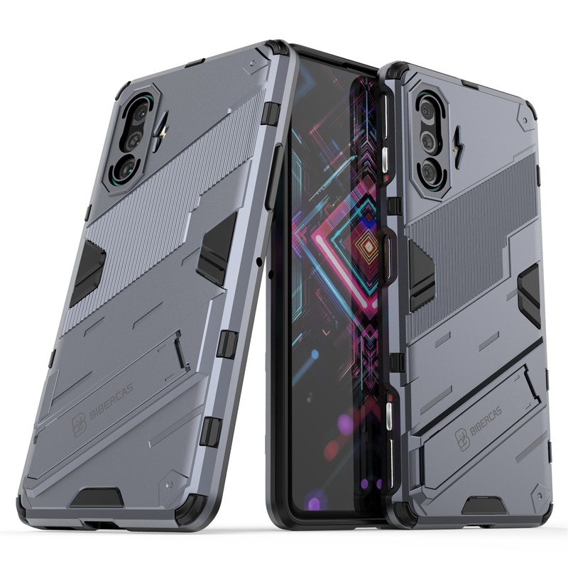 Xiaomi Redmi K40 Gaming Phone Case Xiaomi Redmi K40 K30 Pro Casing Punk Kickstand Back Armor Hard Cover