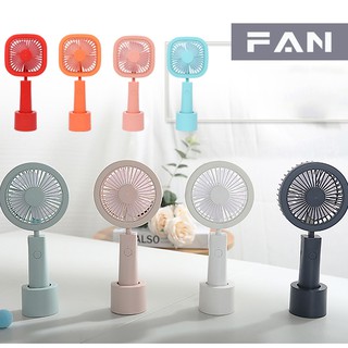 Quạt mini để bàn cổng USB in hình hoạt hình có dây đeo thắt lưng