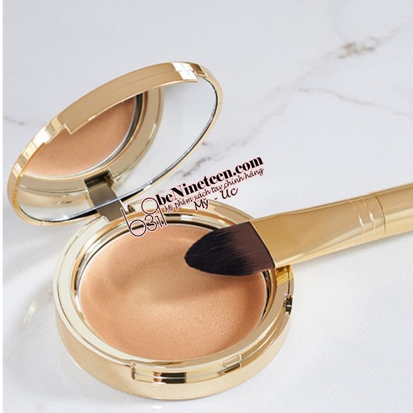 [SALE OFF 50%] Bộ Phấn bắt sáng bareMinerals Gold Obsession + Cọ Complexion Perfector Brush [BeNineteen]