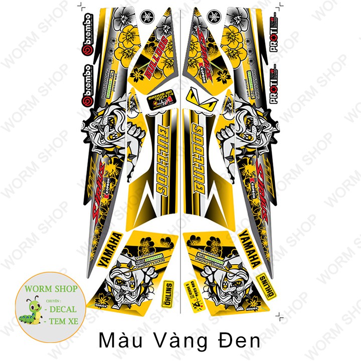Tem rời SIRIUS 110 BULLDOG - Nhiều lựa chọn màu sắc - Tem chế 3 lớp cao cấp