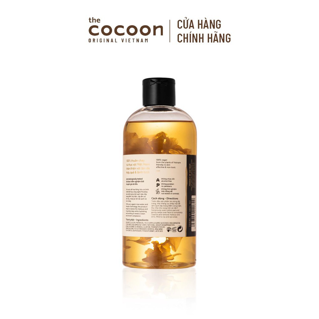 Nước tẩy trang hoa hồng Cocoon 300ml và 500ml