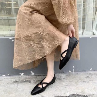 giày búp bê nữ mũi nhọn hàn quốc