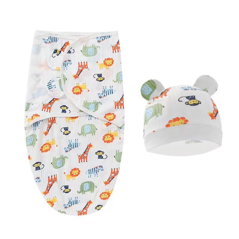 Chăn Quấn Em Bé Bằng Cotton Mềm Mại Dùng Làm Quà Tặng