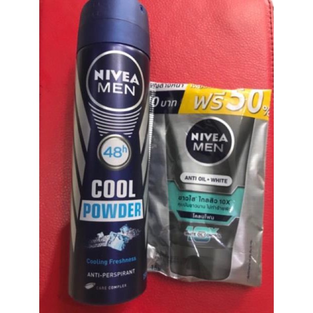 Xịt khử mùi Nivea men 150ml tặng sữa rửa mặt nam 15g/gói