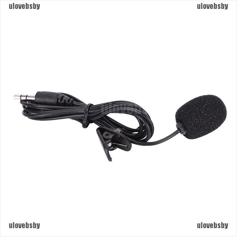 【ulovebsby】high quality mini 3.5mm hands-free mic microphone clip on lavalier