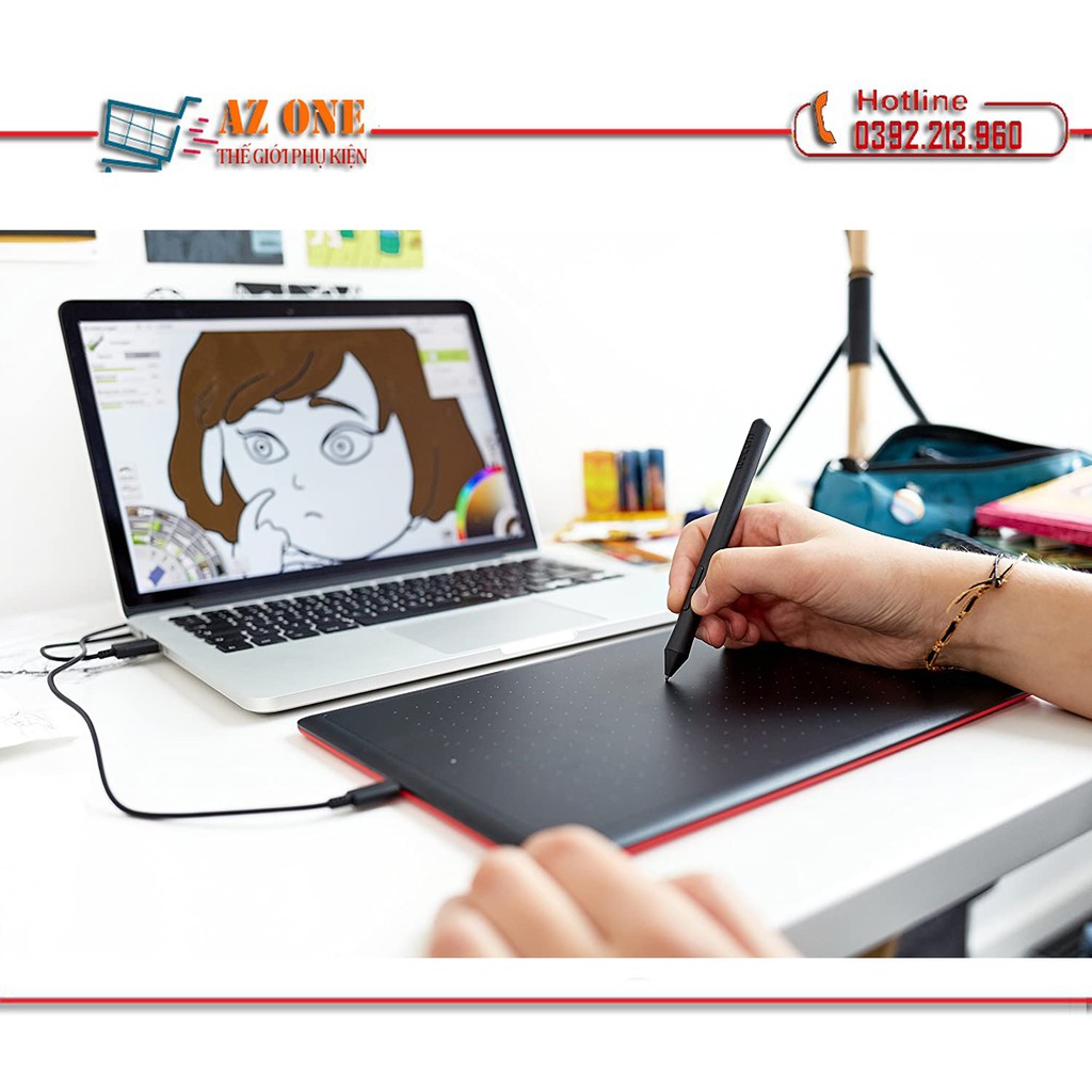Bảng vẽ điện tử cảm ứng Wacom CTL-672 dùng cho thiết kế và đồ họa hỗ trợ đa nền tảng PC,Laptop,Smartphone