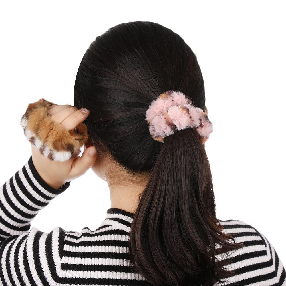 Dây Cột Tóc Phủ Lông Nhung Thời Trang Xinh Xắn Cho Nữ