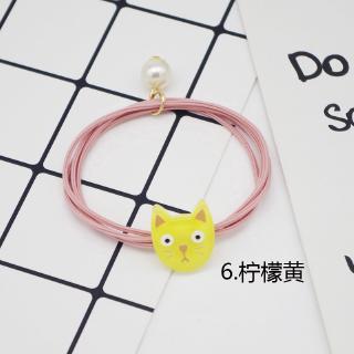 Dây buộc tóc đính mặt mèo dễ thương