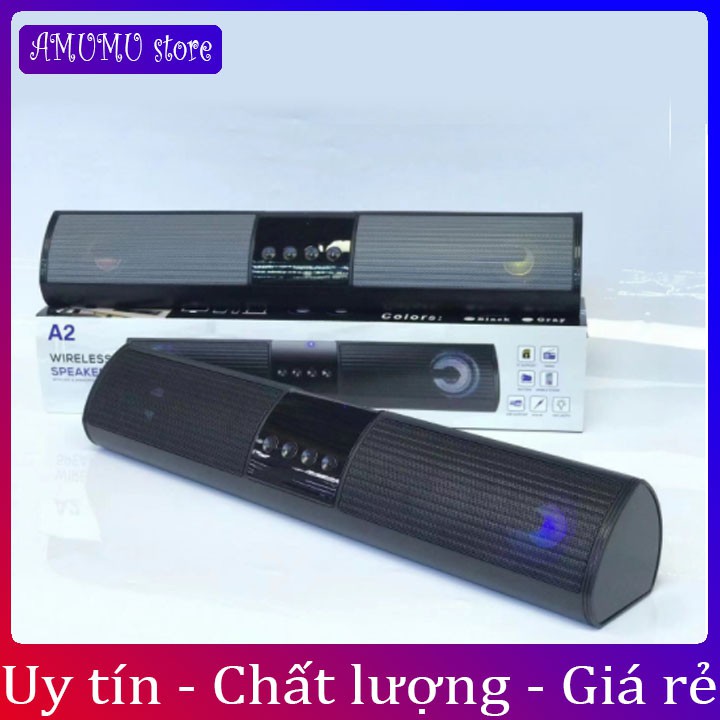 [Bảo hành lỗi 1 đổi 1] Loa bluetooth A2 hỗ trợ thẻ nhớ,đài FM,USB,BT,AUX 3.5 kiểu dáng sang trọng âm thanh chuẩn speaker