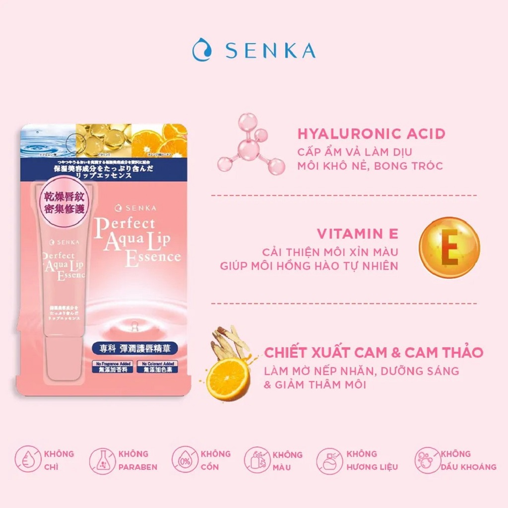 Tinh Chất Dưỡng Môi Cấp Ẩm Senka Perfect Aqua Essence 10g